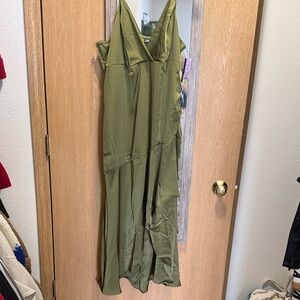 Wild Fable Asymmetrical Olive Dress
